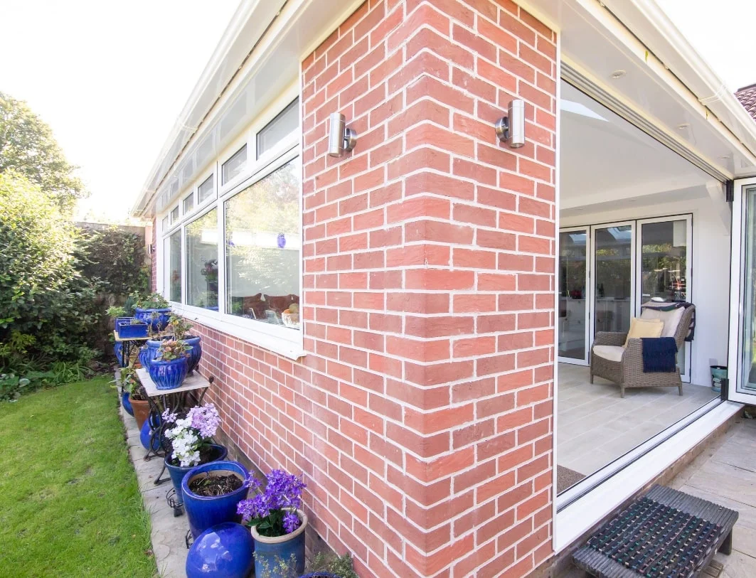 Brick finish conservatory in UK home