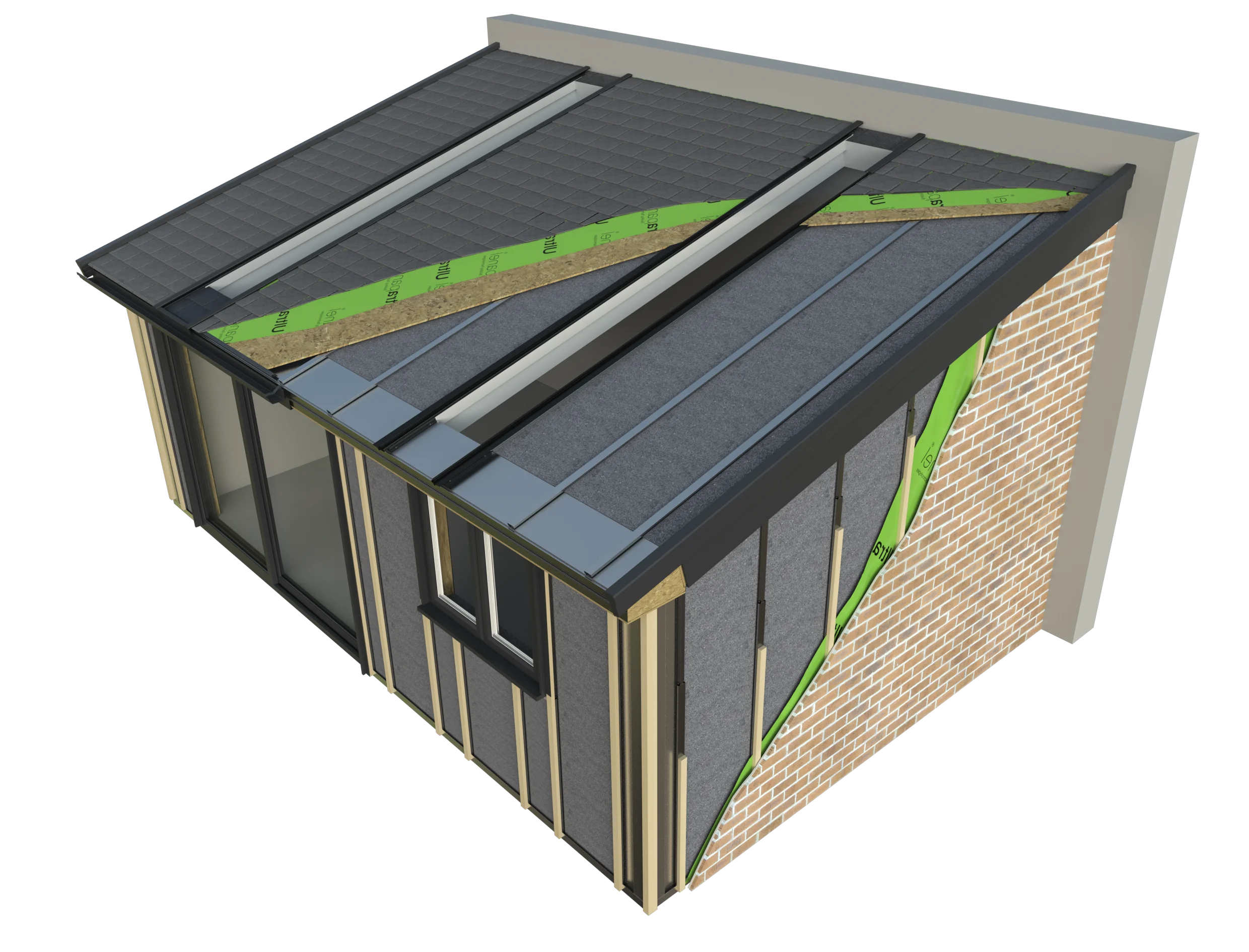 3D render model of hup! home extension technology