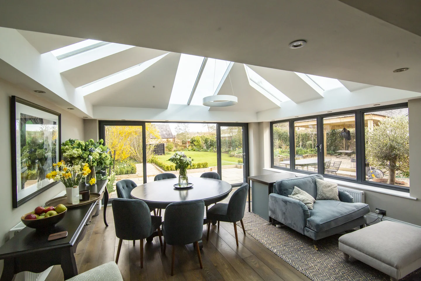 Modern spacious ground floor extension in UK family home