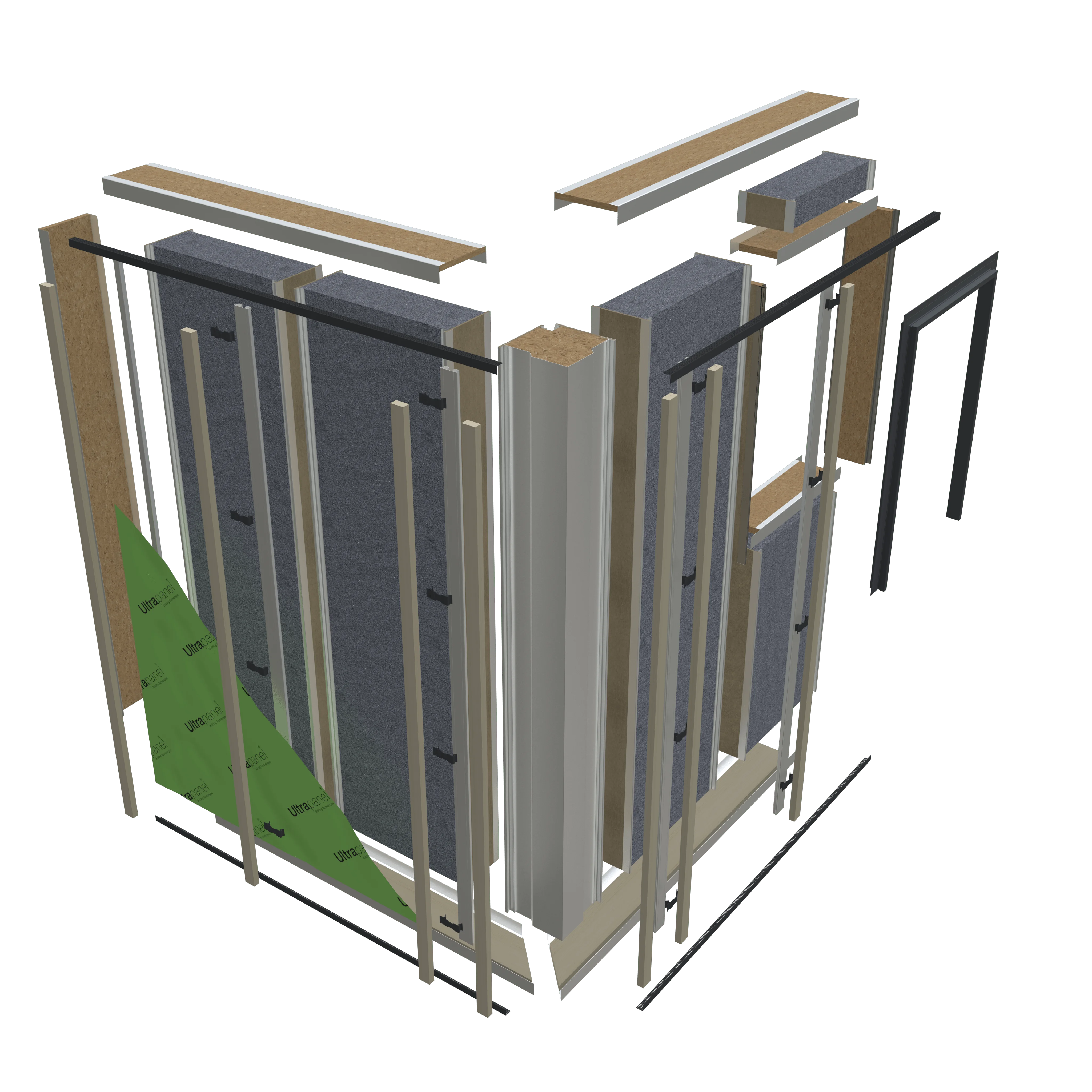 3D render model of hup! walls